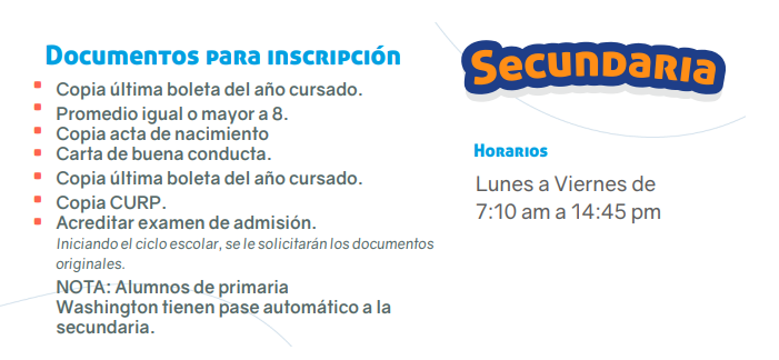 Colegio Washington Secundaria